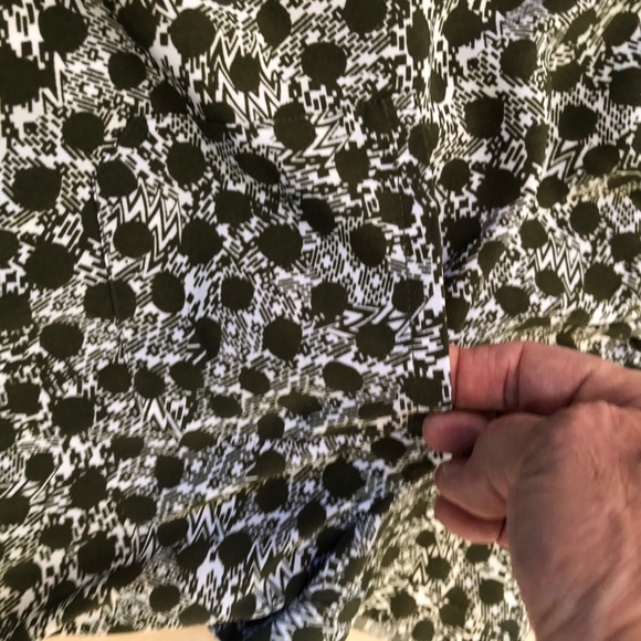 Brown & cream patterned hi-low SS tunic, L, Christopher & Banks - Picture 11 of 12